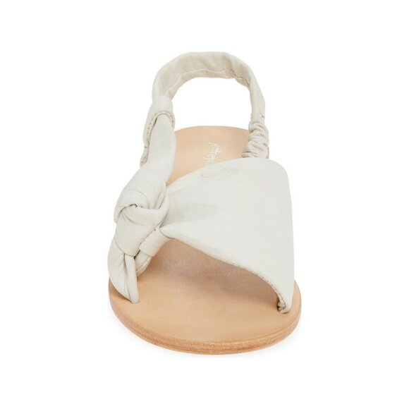 Jeffrey Campbell Asher Leather Asymmetrical Slingback Heeled Sandals White Sz 8 - Picture 5 of 7